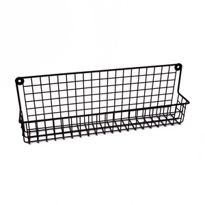 Wall Mounted Spice <b>Rack</b> Black Iron 4 Tier <b>Kitchen</b> <b>Storage</b> For Condiments And Spices - Product Image 2