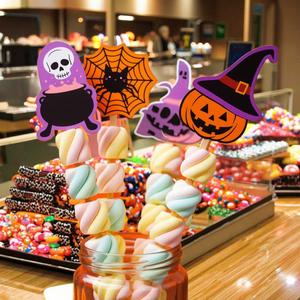 Kẹo mút <span class=keywords><strong>marshmallow</strong></span> mây Halloween ít đường không chất béo công thức riêng |   Đầy màu sắc, có nhiều lỗ thoáng khí, với que giấy an toàn - Product Image 6