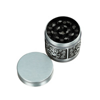 Broyeur d'herbes sèches 40MM, trois couches, métal et plastique, manuel, portable, pour accessoires