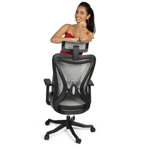 Modern <strong>Pink</strong> Executive Office <strong>Chair</strong> with Lift Feature Mesh Design Cross Feet Cushion - Product Image 6