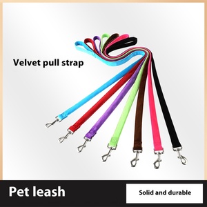 Correa de perro de terciopelo con logotipo impreso personalizado personalizable con etiquetado privado - Product Image 3