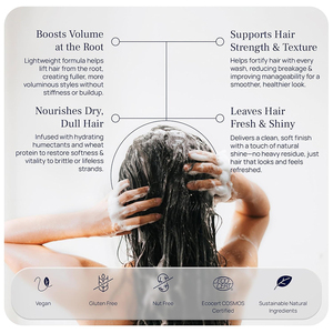Shampooing revitalisant et volumisant aux acides aminés Haardy pour cheveux fins, pour femmes et hommes - Nettoyage en profondeur et hydratation - Sans sulfate - Product Image 2