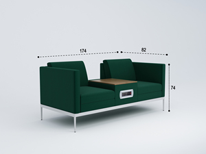 Leisure Commercial Reception Optional High-back Sofa Office Chair with Charging Plug and USB Port, Ideal for Commercial Spaces - Product Image 5