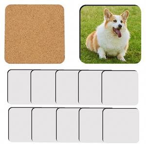 Posavasos Redondos y Cuadrados de Corcho MDF con Impresión de Logotipo Personalizada por Sublimación para Bebidas, Posavasos de Madera en Blanco - Product Image 1