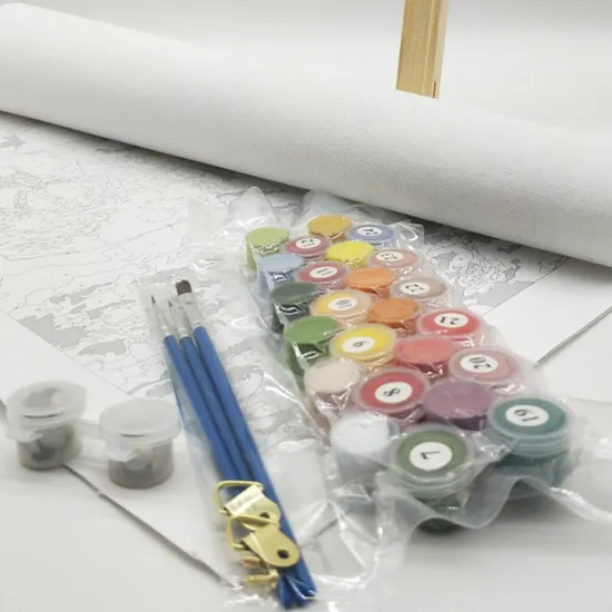 Juegos de pintura acrílica colorida hecha a mano moderna por números
