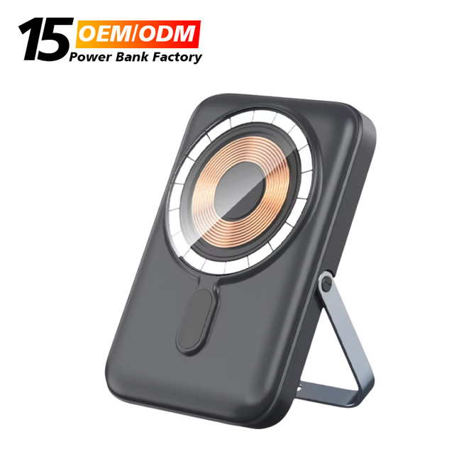Logo Custom 10000mAh Mini Fashion Power Bank 15w Magnetic Wireless  Built-in Cables 22.5w Fast Charge Easy to Carry Power Bank