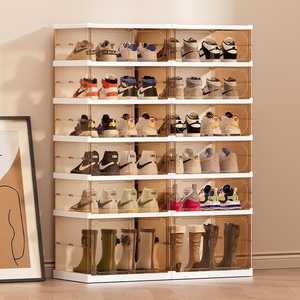 <span class=keywords><strong>Scarpiera</strong></span> Magnetica Trasparente Grande Senza Installazione, Spessa, Multistrato, Pieghevole, Mobile, Lusso Leggero - Product Image 1