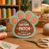 Écusson brodé personnalisé thermocollant ou à coudre, badge brodé, patch en tissu avec logo personnalisé pour accessoires vestimentaires