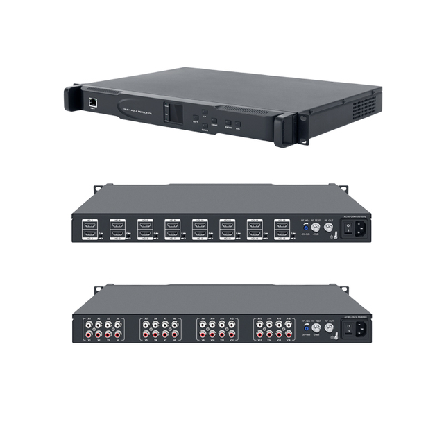 CATV Headend Agility HD to Analog Modulator DVB 16-in-1 CVBS RCA to RF Input Metal Construction with for and 45-860MHz