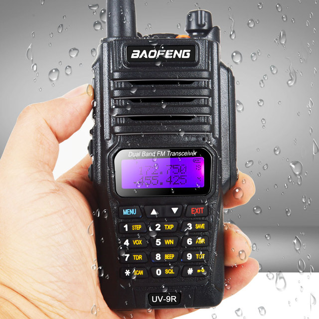 UV-9R Plus Waterproof IP67 10W Walkie Talkie Dual Band Amateur Vhf Uhf CB Radio Ham Two Way Radio