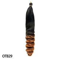 Cheveux synthétiques pour tresses françaises, 22 pouces, boucles lâches, tresses ondulées, ombré, extensions de cheveux bouclés espagnols doux