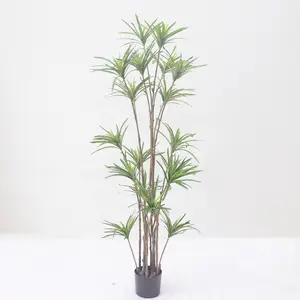 Bonsai Aranha Coelho Moss Ball Paisagem Artificial Branco Arco-íris Borda Lily Bambu Mil Orquídea Madeira Verde Escuro Home Decor