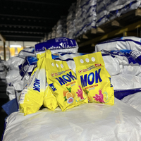 Poudre à lessiver parfumée au citron de la marque MOK, vente en gros d'usine, formats 400g et 800g