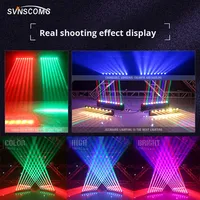 Lumière de scène à tête mobile rotative colorée à 8 faisceaux 8/10 yeux, éclairage de scène, indice de protection IP65, barre d'ambiance, classe ignifuge