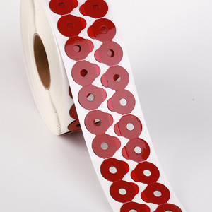 Bande de lentilles circulaires rouges 20-32 mm, adhésif double face pour le traitement des verres de lunettes, taille personnalisable, printemps 2024 - Product Image 1