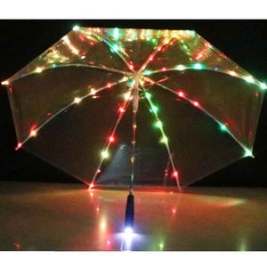 <span class=keywords><strong>Parapluie</strong></span> à lumière led personnalisé, lampe torche, transparent, lumineuse, avec fonction de lampe de poche, 1 pièce - Product Image 3
