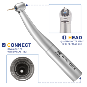 Consumibles dentales pieza de mano mini turbina de aire de cabeza de alta velocidad para acoplamiento rápido LED suministros médicos máquina de blanqueamiento dental - Product Image 2