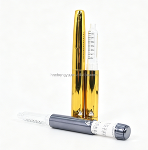 Reusable 3ml Beauty Dosing <b>Pen</b> with Gold Plated Aluminum Plastic Shell, Custom Logo and Luxury Portable Design - Product Image 3