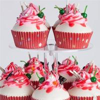Support à cupcakes transparent en acrylique à 4 niveaux, pliable, emballé dans un carton, pour la présentation d'aliments lors de mariages, fêtes d'anniversaire, magasins ou bars à bonbons