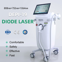 Mesin Penghilang Bulu Laser Diode 2026 755nm 808nm 1064nm Aman untuk Semua Jenis Kulit, Penghilangan Bulu Cepat Seluruh Tubuh, Peralatan Salon