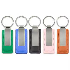 Groothandel Gepersonaliseerde Design Cadeau Gravure Naam Bedrijfslogo Blank Sleutelhanger Sleutelketting Automerk Logo Op Maat Lederen Sleutelhanger - Product Image 1