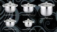Batterie de cuisine allemande de haute qualité, 10 pièces en acier inoxydable, pour la maison et l'hôtel, marmite à induction, marmite à soupe, marmite à frire