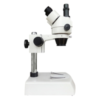 SZM45-T1 Stereo Zoom Trinocular Microscope with Upper and Lower Light Sources Magnification 7-45x