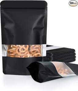 Sacs anti-odeurs, sacs refermables avec fenêtre mate, pochettes en aluminium à fermeture hermétique pour bonbons, haricots, emballage alimentaire, faible MOQ - Product Image 2