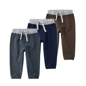 Factory custom wholesale french terry fleece drawstring trousers baby sweat pants baby pants
