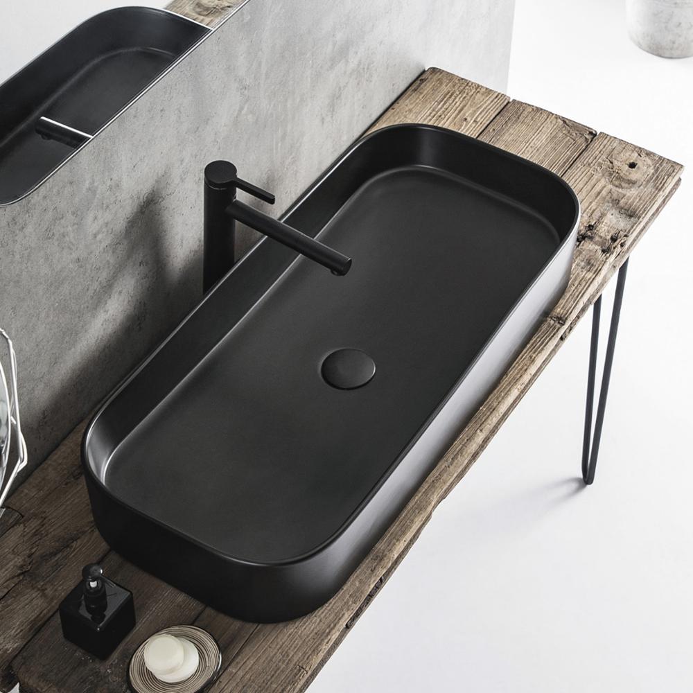HY-5105D5 столешница художественно оформленная раковина популярный цвет керамическая раковина черный