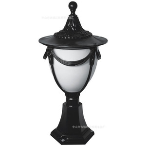 Solar Pillar Light Led Outdoor <b>Iron</b> Wall Garden Lamp For Villa Decoration - Product Image 2