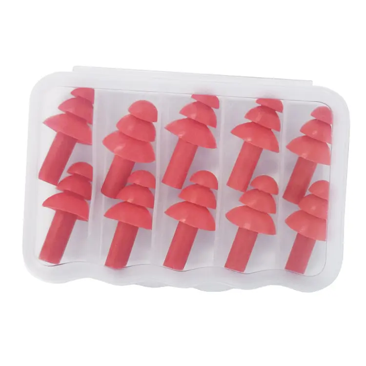 Ruído personalizado cancelamento redução tampões 32db Silicone Ear Plugs para natação