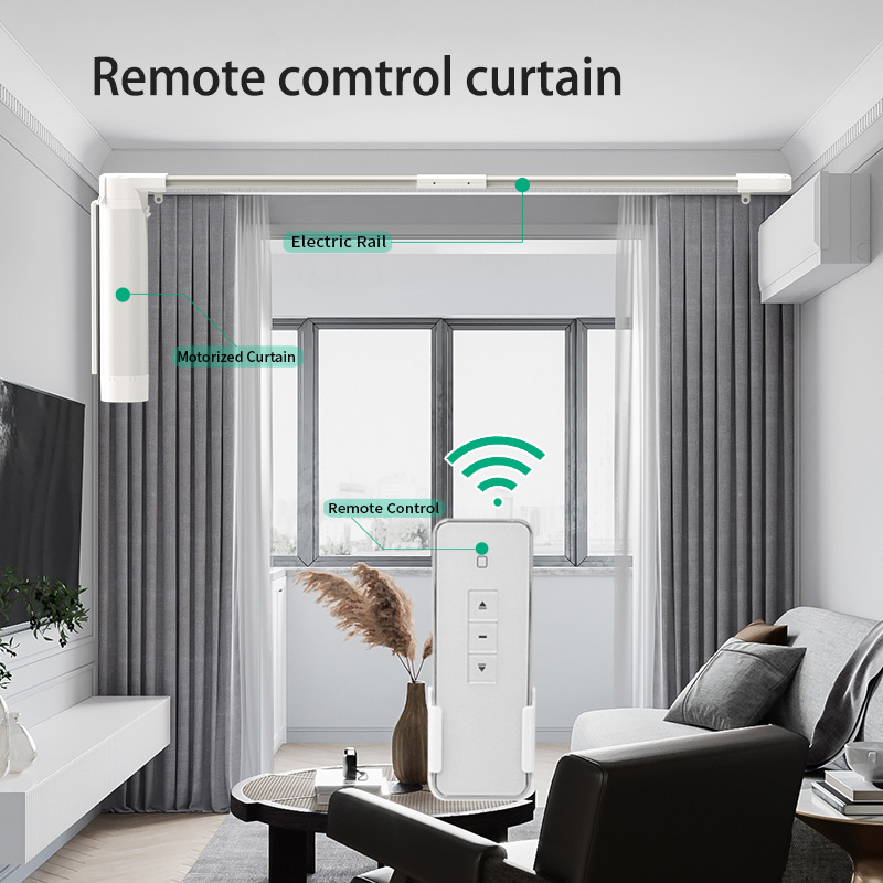 Smart Home Customizable Motorized Curtains Remote Control Electric Automatic Curtain Motor Automatic Curtain Opener