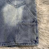 DENIMGUYS Streetwear Shorts de travail pour hommes, style charpentier, amples, tendance, en jean denim gaufré