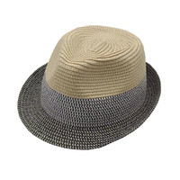 Chapeau de paille Fedora beige pour garçons et adolescents du fabricant pour les activités de plein air quotidiennes Voyage Pêche Matériel de paille en raphia