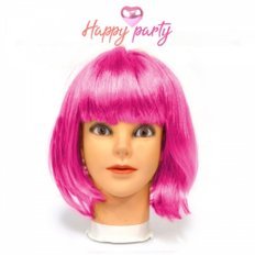 Felice festa rosa parrucca singola stile Wenk - Product Image 1
