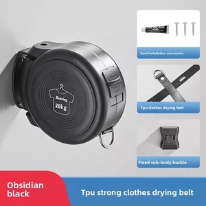 Corde à <span class=keywords><strong>linge</strong></span> rétractable murale sans perçage pour intérieur et extérieur, robuste, avec logo personnalisé du fabricant, vente en gros - Product Image 6