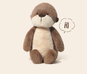 귀여운 봉제 바다 수개월 인형 아기 에뮬레이션 비버 PP 면 충전 홈 장식을위한 맞춤형 동물 장난감 - Product Image 6