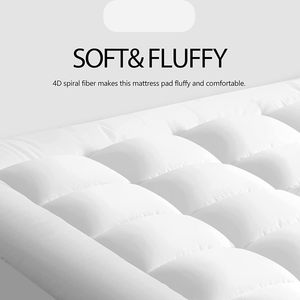 <span class=keywords><strong>Surmatelas</strong></span> en microfibre <span class=keywords><strong>4</strong></span> pouces/10 <span class=keywords><strong>cm</strong></span> Supersoft Box Sangles d'angle élastiques et cousues - Product Image 2