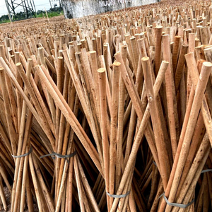 Balai en bois avec manche en bois et tête en PVC, écologique, facile à nettoyer, longueur 70-120 cm, diamètre 2,2 cm, pour le nettoyage domestique et des toilettes - Product Image 4