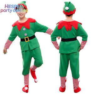 Disfraz de Duende Navideño HESPER al Mejor Precio, Disfraz Infantil para Navidad, Carnaval y Fiestas, Vestido de Terciopelo Color Canario, Regalo - Product Image 1
