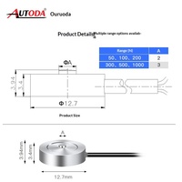 Ouluda AT8103 Modul Sensor Gaya Kompresi Ultra-tipis untuk Sensor Ketegangan/Tekanan Lengan Robot 50~1000N Akurasi 0,5%