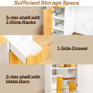 <strong>Folding</strong> Dining <strong>Table</strong> with 6 Wheels 2-Layer Storage Shelf and Drop <strong>Leaf</strong> Space Saving Dining <strong>Table</strong> for Kitchen/Living Room - Product Image 6