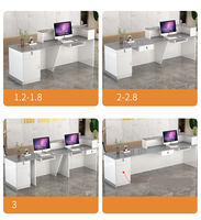 Comptoir de réception moderne pour entreprise - Mobilier commercial - Mobilier de bureau - Bureau au design simple - Comptoir de caisse