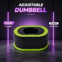 Haltères réglables d'usine de 2,5 kg à 20 kg avec échelle claire, conception empilable pour entraînement complet du corps et musculation