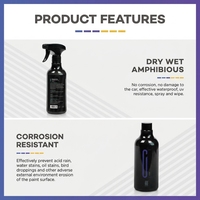 Vente en gros de cire liquide cristalline nanoplastifiée 500 ml, revêtement de peinture automobile nano amphibie sèche et humide, spray C-16