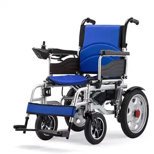 Sedia a rotelle pieghevole sedia a rotelle elettrica da viaggio di dimensioni facili da usare per adulti leggero pieghevole potere sedia a rotelle
