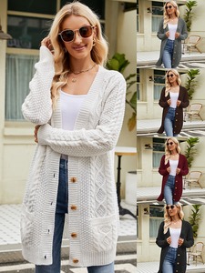 Nuovi modelli di alta qualità cardigan maglione <span class=keywords><strong>bordeaux</strong></span> per <span class=keywords><strong>donna</strong></span> <span class=keywords><strong>maglia</strong></span> a maniche lunghe - Product Image 6