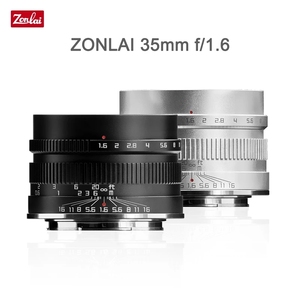 เลนส์ Zonlai 35 มม. F1.6 รูรับแสงกว้าง แบบแมนนวล สำหรับกล้อง <span class=keywords><strong>Sony</strong></span> E-mount และ Fuji X-Mount รุ่น <span class=keywords><strong>A6600</strong></span> A6500 A6400 X-T3 X-T30 กล้องมิเรอร์เลส - Product Image 1