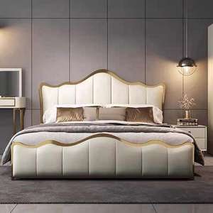 Cama tamaño King de altura ajustable de primera calidad, marco de madera maciza, sistema de dormir extensible convertible moderno tapizado - Product Image 1